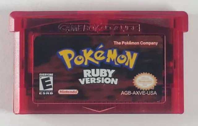 Pokemon Ruby Version Gameboy Advance GBA Nintendo Game Boy Cartridge US Version