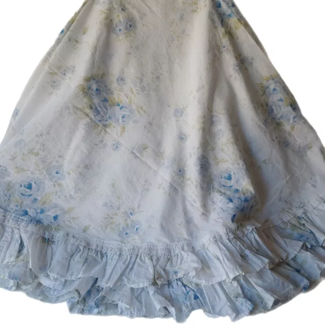 Simply Shabby Chic Rachel Ashwell Blue British Rose Round Tablecloth 62"