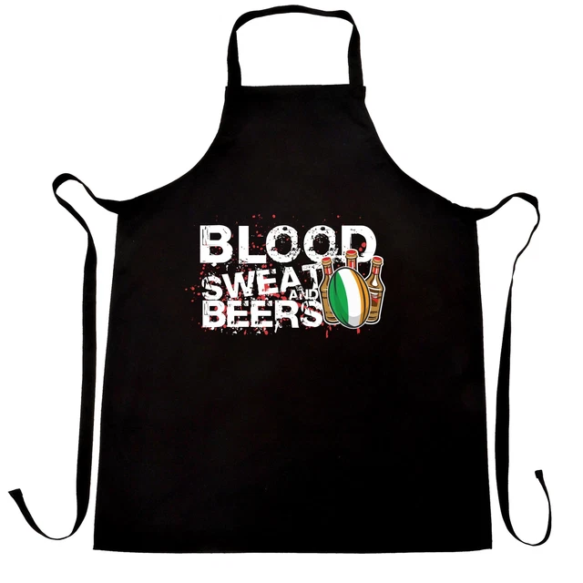 Irlanda Rugby Supporter Chef's grembiule sangue, sudore e birre sport sei nazioni