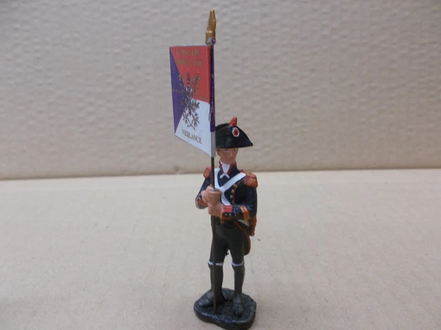 Figurine Hachette Porte-drapeau Napoléonien - 4ème Régiment De Gardes D'Honneur 1813 - Plomb - Collection 2014