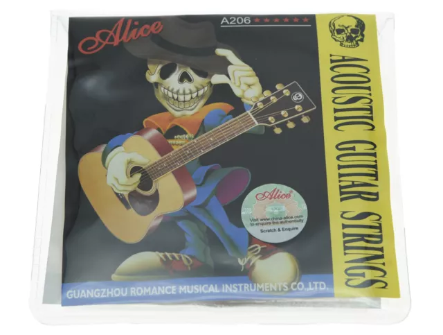 Alice Stainless Steel Folk Acoustic Guitar Strings Light Tension (.012-.053)