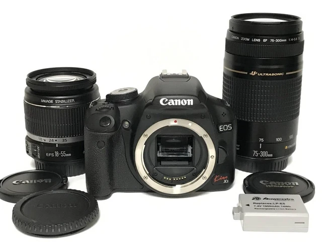 CANON EOS KISS X3 & EF-S 18-55mm F3.5-5.6 IS & EF 75-mm F4