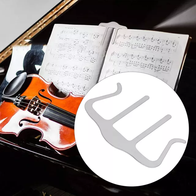 5x Music Book Clip Stainless Steel Sheet Music Book Clip Music Page Holder