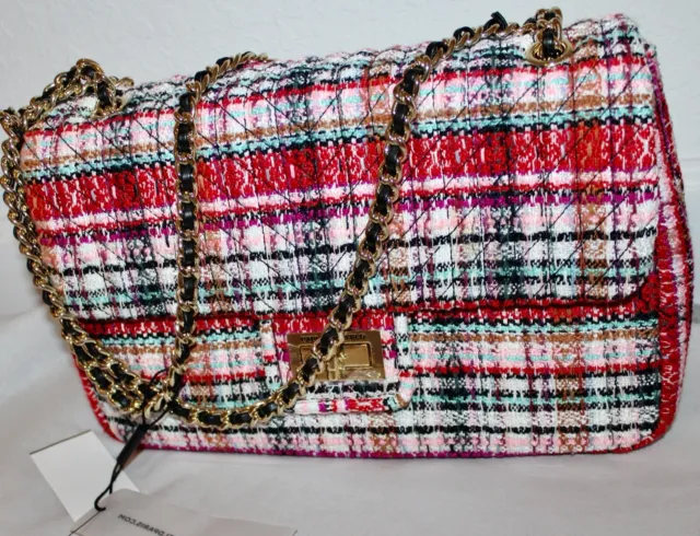 NEW KARL LAGERFELD PARIS Agyness Tweed Crossbody Bag Multicolor $190.00 -  PicClick