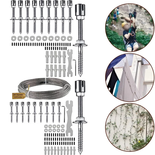 Tiiyee Pitons D’Escalade 25kN En Acier Inoxydable – Vis D’Expansion Robuste M8 Pour Alpinisme, Spéléo, Hamacs, Yoga Aérien & Travaux