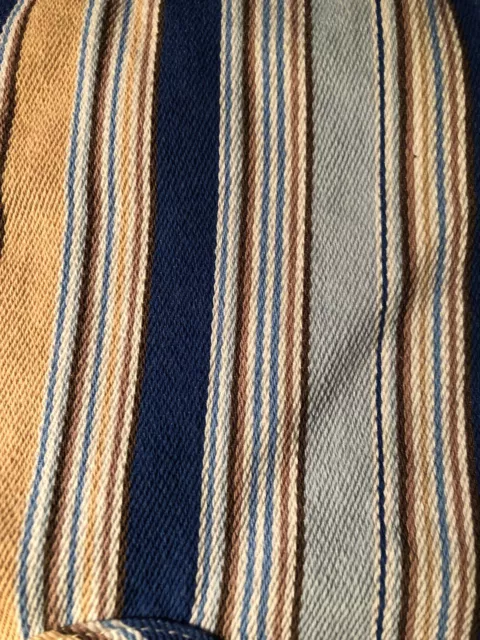 Longaberger Oval Market Basket Liner - Cabana Blue Stripe