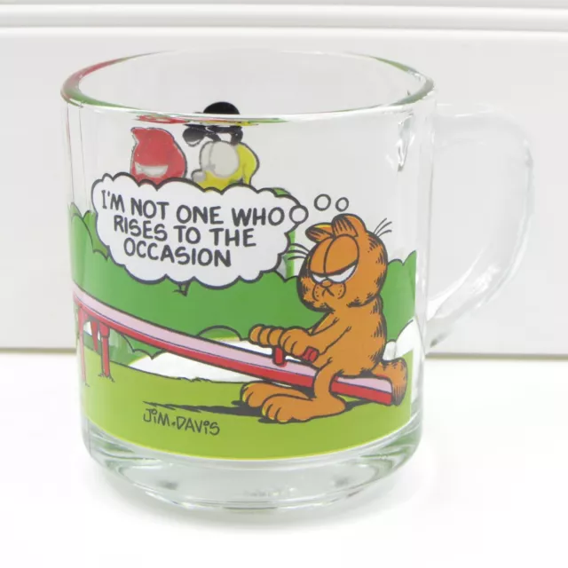 Garfield & Odie Seesaw - Vintage 1978 Mcdonalds Anchor Hocking Glass Mug