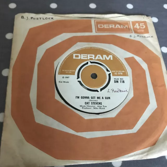 CAT STEVENS - I'm Gonna Get Me A Gun - Original Single (Deram) 1967