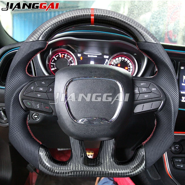 CARBON FIBER STEERING Wheel for Dodge Challenger Hellcat SRT Jeep Grand