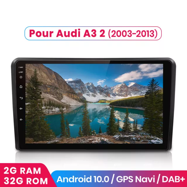 9" Android Autoradio Pour Audi A3 2 2003-2013 GPS SAT Nav BT DAB WIFI 2+32GB USB