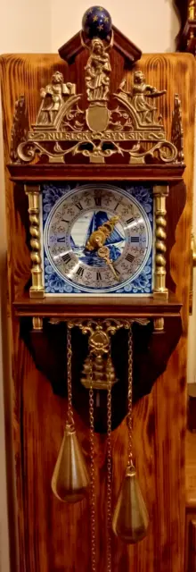 Zaandam Zaanse Dutch Delft Pendulum Wall Clock