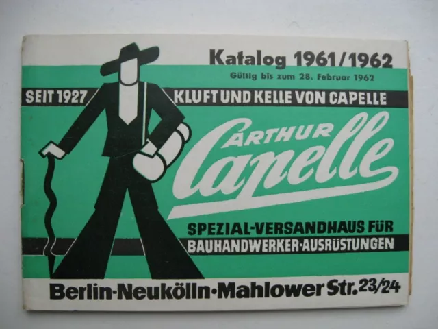 KLUFT & KELLE von CAPELLE zunft=kleidung MAURER/ZIMMERER 1962 WANDERGESELLEN 2