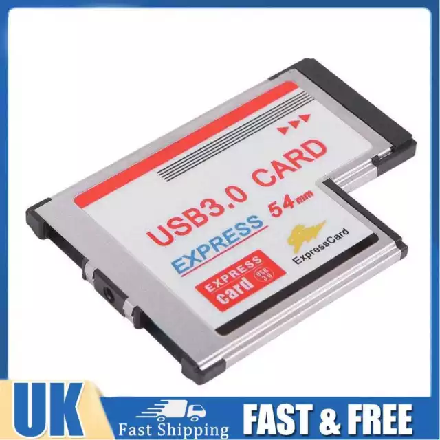 54mm Converter Express Card Laptop Notebook NEC Chipset Dual 2 USB 3.0 Adapter