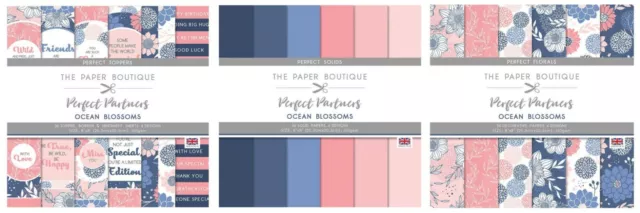 The Paper Boutique Perfect Partners – Ocean Blossom - Paper Pads, Toppers - NEW