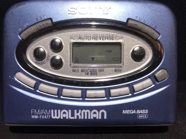 vintage walkman FM AM Sony WM-FX477 mega bass avec sa pochette d origine