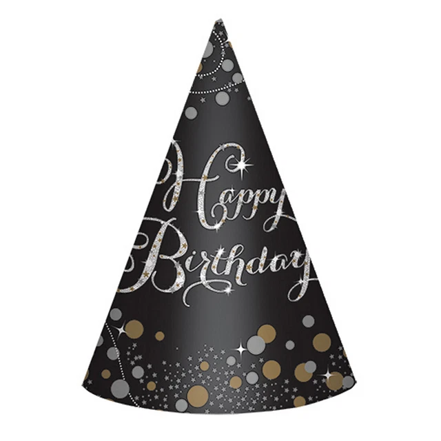 8 cappelli a punta per compleanno happy birthday cappellini da festa cappello compleanno cappelli da festa
