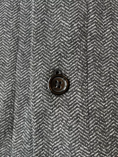 BANANA REPUBLIC MENS Jacket M Black & Gray Herringbone Wool Blend Coat ...
