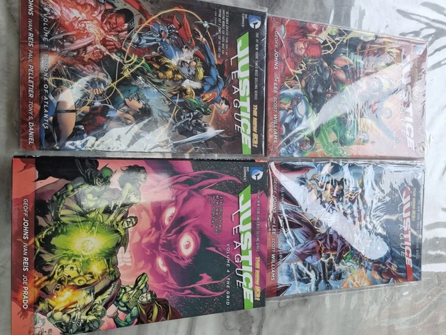 DC New 52 Justice League Vol. 1, 2 3, & 4 TPB Graphic Novels Paperback Comics