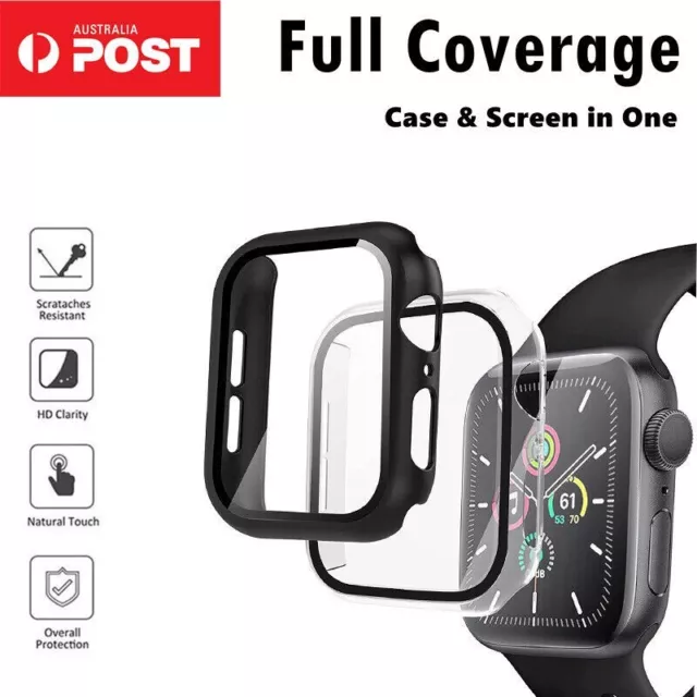 For Apple Watch iWatch Ultra 8 SE 7 6 5 4 40/44/41/45/49 Screen Protector Case