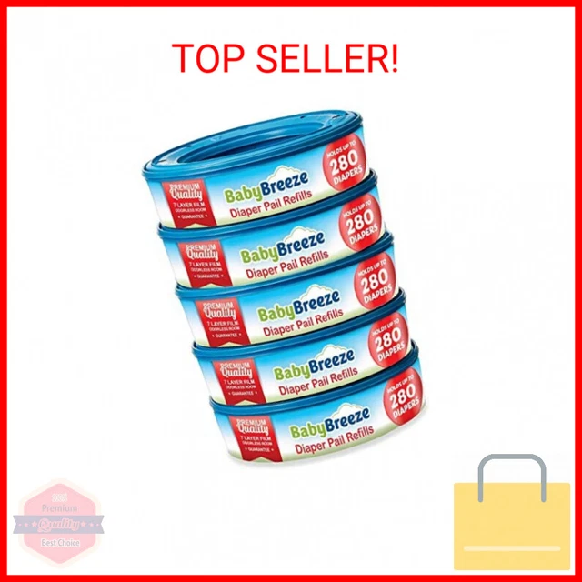 BabyBreeze Diaper Pail Refill Bags Compatible with Playtex Diaper Genie Pails Od