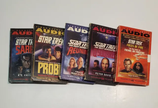 Star Trek Audiobooks On 10 Cassettes Lot Of 5 Vtg 90s Sound Effects & Orig Score