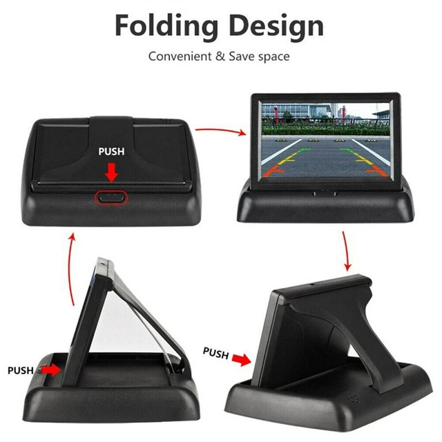 Rear View Reversing Camera Kit HD Monitor Parking Night Vision Car Van Bus Truck