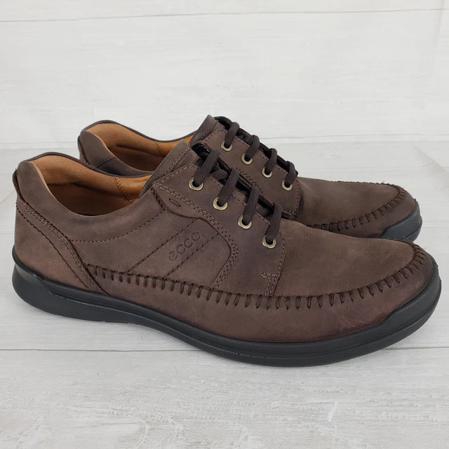 ECCO HOWELL COMFORT Walking Lace Shoes Men s Euro 42 Usa 8 8.5 Mocha Brown 109.99 PicClick