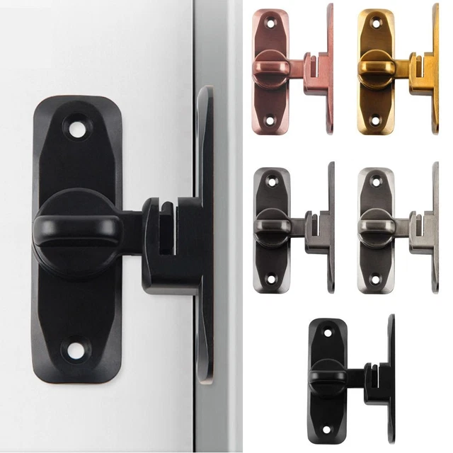Black Door Lock Bolts Zonhebin Aluminum Alloy Door Latch Bolt Sliding ...