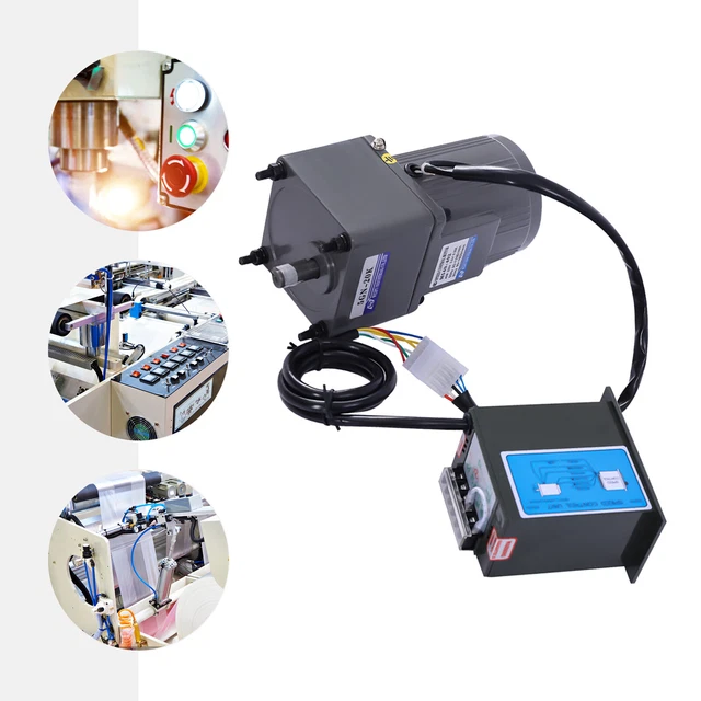 Getriebemotor 220V 6W – 0-1400 RPM, Drehzahlregler, Kugellager, Alugehäuse – Für Textil-, Medizin- & Industrieanlagen