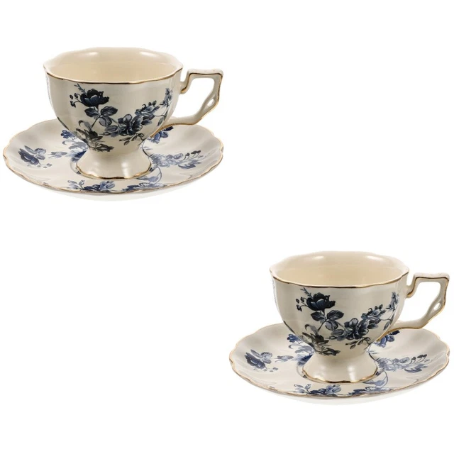 2 set da tè tazza da tè e piattino tazza e piattino per donna tè pomeridiano