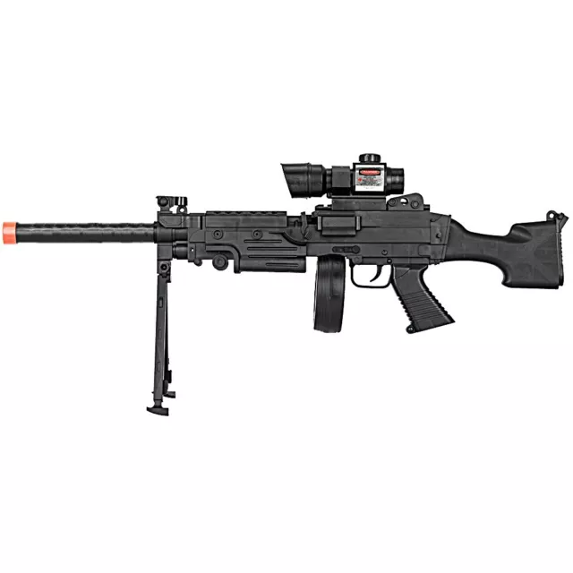 250 FPS AIRSOFT TACTICAL SPRING RIFLE GUN w/ LASER SCOPE & BIPOD 6mm BB BBs