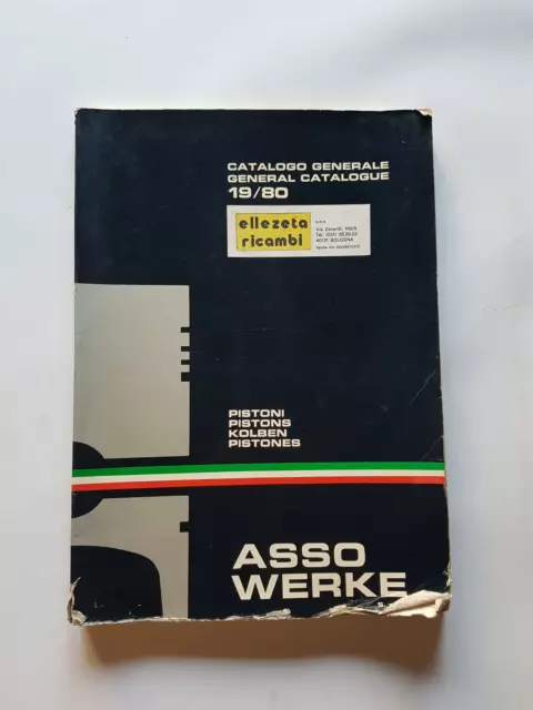 ASSO Werke pistoni moto - auto catalogo generale 1980 originale