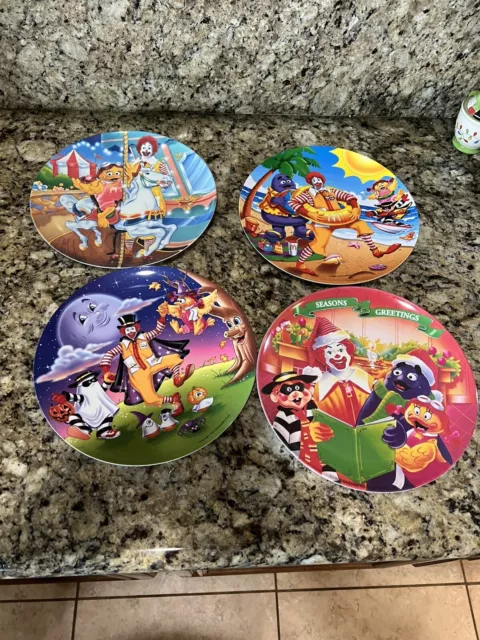 Mc Donalds Collector Plates Set Of 4 1987 1995 1993 1998