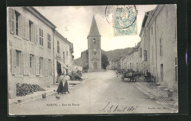 CPA Maron, Rue de Nancy, 1905 Street View