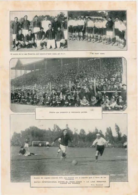 Partida internacional entre el Team Vasco y la Liga Rosarina. Immagine 1922
