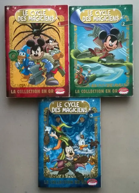 Lot de 3 BD Mickey Parade Géant hors série " Le cycle des magiciens " de DISNEY