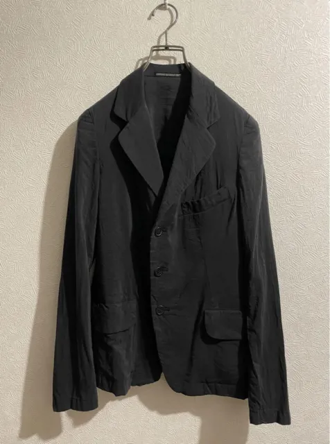 Y's Yohji Yamamoto Washed Tailored Jacket Silk Wool Nylon Black Men's JAPAN