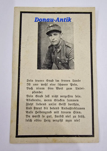Sterbebild 2.WK-Ignaz Lehner-gef. 24.01.1944-Elsaß-Hagenau-Kopfschuss-Endkampf