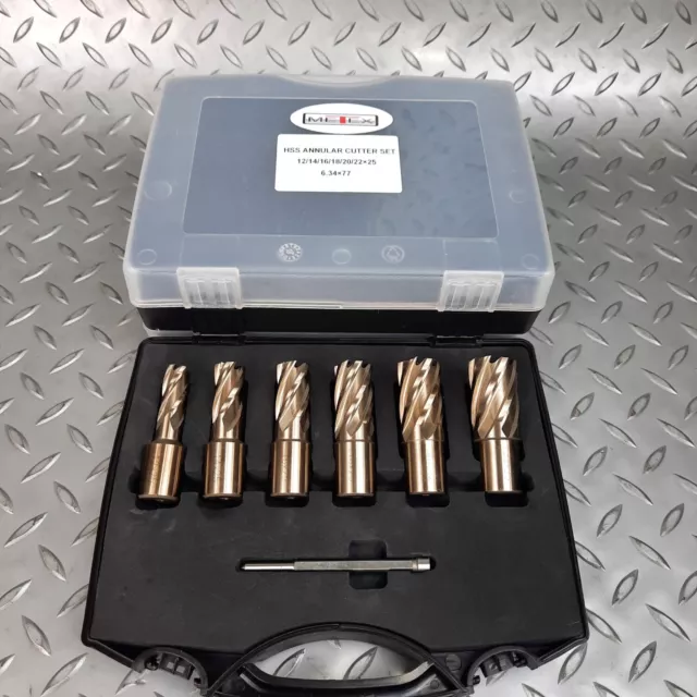 METEX Annular Cutter HSS Cobalt 7pc Set Magnetic Drill Bits with FREE SHIPPING