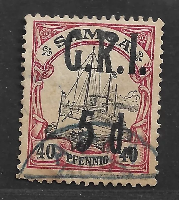 Samoa Brit. Besetzung Minr.  7 ° Apia sign. Eichele  Auflage 1400 Stück