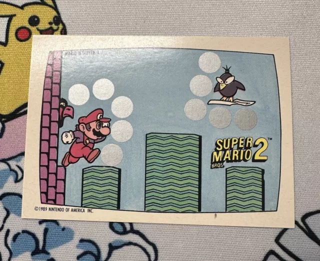 1989 Topps Nintendo Kratzbildschirm 1 Super Mario Bros. 2