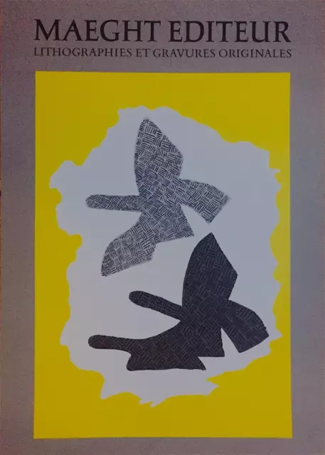 Braque Georges Affiche en lithographie 1973 art abstrait abstraction Zurich