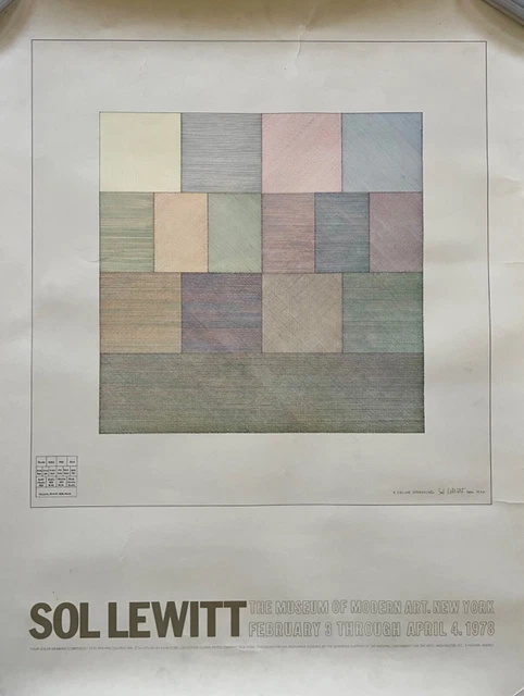 Manifesto mostra originale SOL LEWITT Museum of Modern Art 1978 poster 