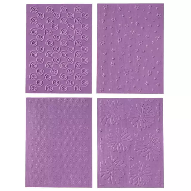 1 Prägeschablone Schleifen Blumen Kringel Sterne, Embossing Folder, Efco 05