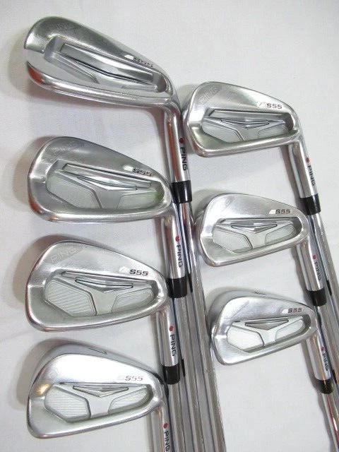 Ping S55 Irons #4-9.W(7Clubs)/CFS/Flex:S/Red Dot/Iron set