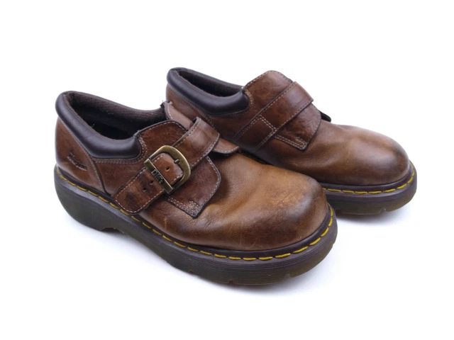 DR MARTENS 3A78 Monk Strap Cognac Brown Leather Buckle Shoes  display picture 2