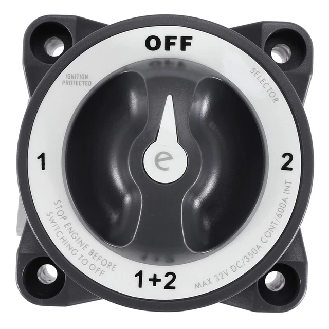 Parallelatore Batteria Camper SELETTORE DEVIATORE PER DUE BATTERIE STACCABATTERIA 175A - NAUTICA Stacca Batteria Moto - 10