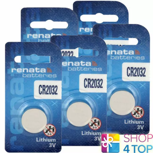 5 Renata Cr2032 Lithium Batterien 3V Cell Coin Button Dl2032 Exp 2027 Neu