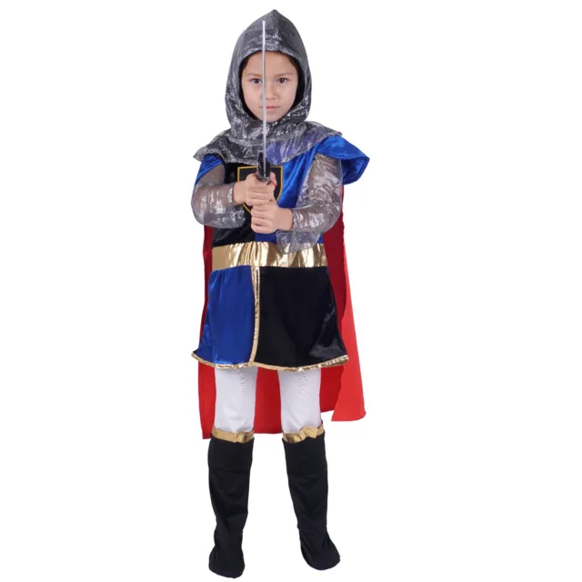 Kinder Ritter Kostüm | Mittelalter Verkleidung für Jungen & Mädchen | 128 - 152