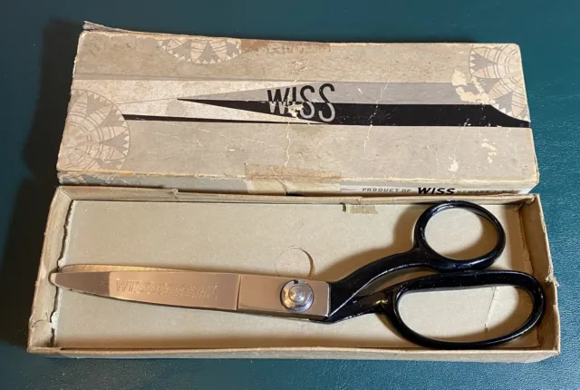 Vintage Wiss Newark NJ Pinking Shears Sewing Scissors Model C in Original Box